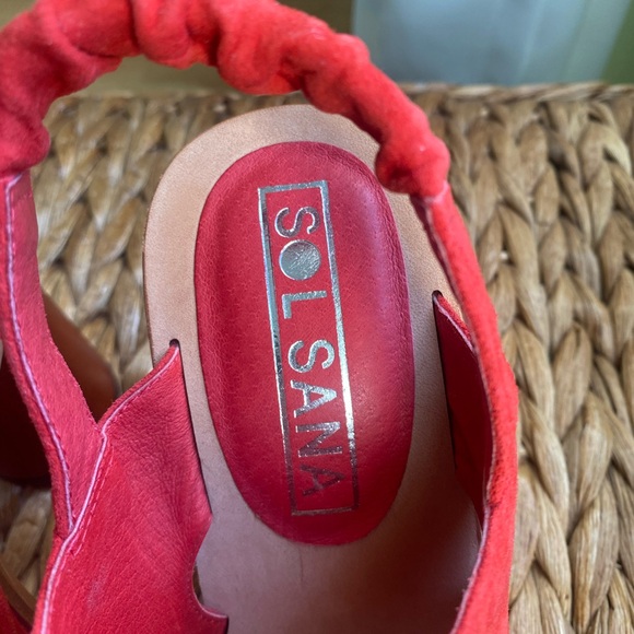 NEW SOL SANA ELLA 4" ROUND WOOD BLOCK HEEL DRESS SANDALS US SIZE 6 - Picture 5 of 9